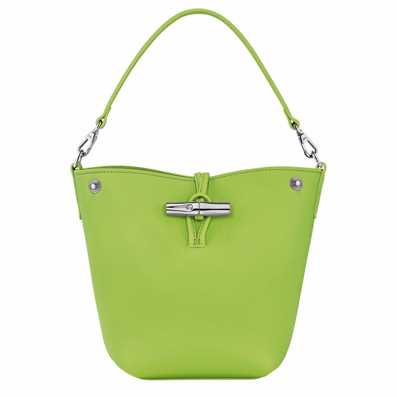 Longchamp Le Roseau XS Bucket bag - Leather Green Light | PHEB52439