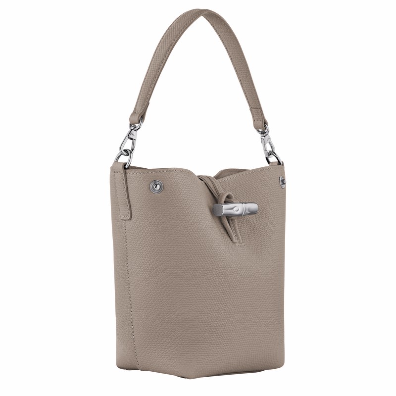 Longchamp Le Roseau XS Bucket bag - Leather Grey | DNVP84736