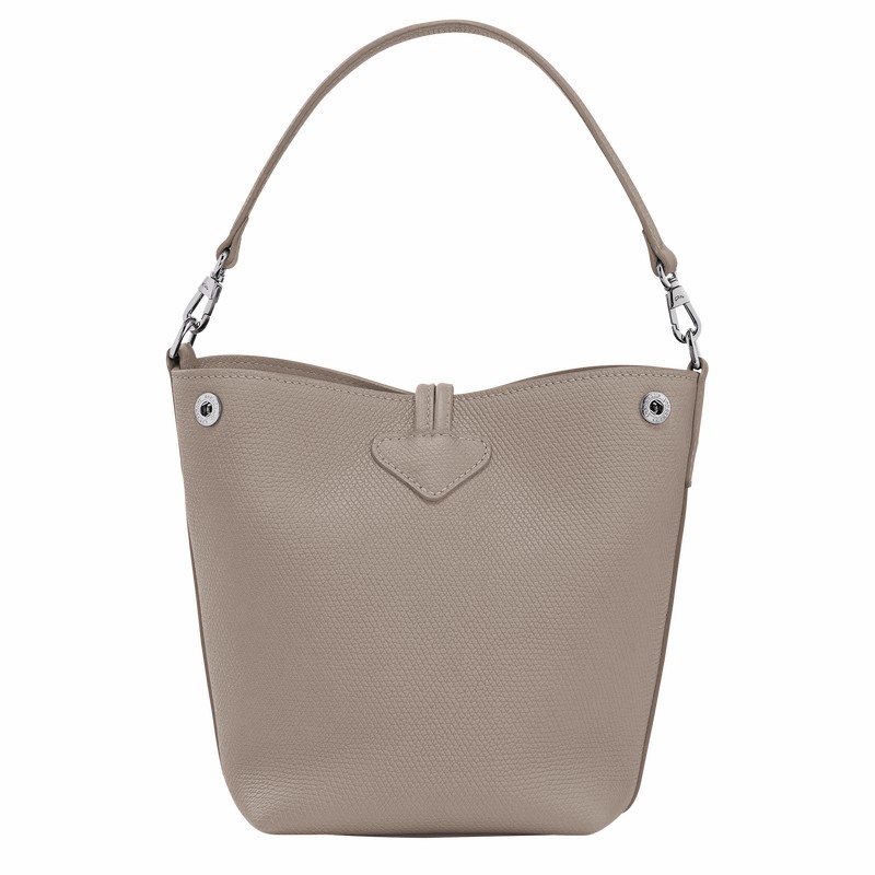 Longchamp Le Roseau XS Bucket bag - Leather Grey | DNVP84736