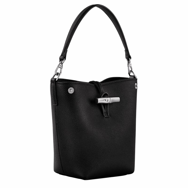 Longchamp Le Roseau XS Bucket bag - Leather Black | ZXOB89073