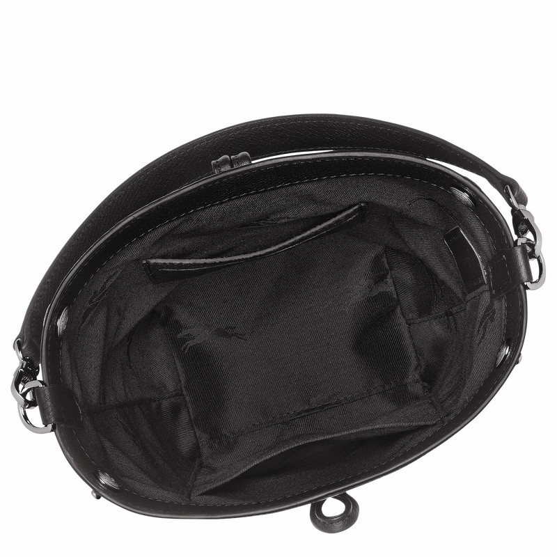 Longchamp Le Roseau XS Bucket bag - Leather Black | ZXOB89073