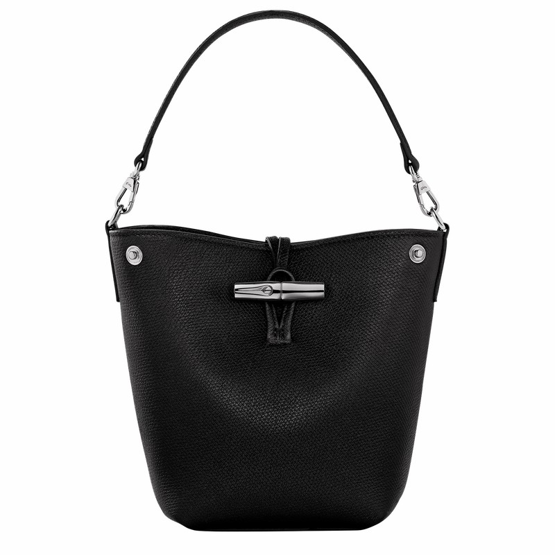 Longchamp Le Roseau XS Bucket bag - Leather Black | ZXOB89073