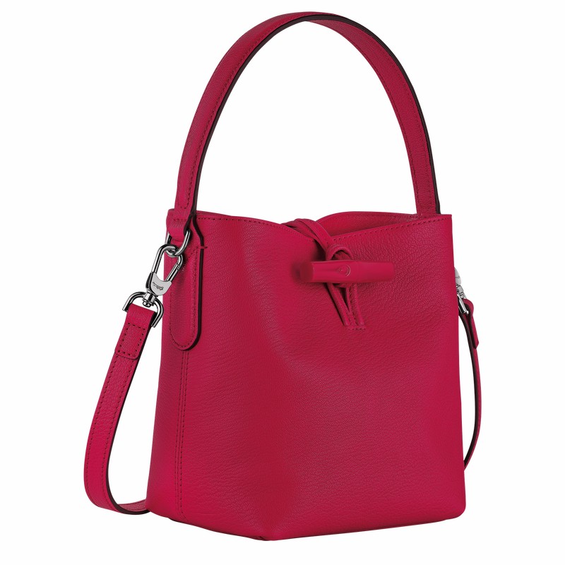 Longchamp Le Roseau XS Bucket bag - Leather Fuchsia | AGSD74269