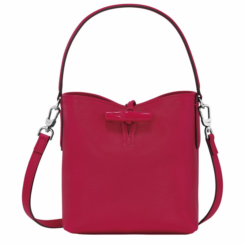 Longchamp Le Roseau XS Bucket bag - Leather Fuchsia | AGSD74269