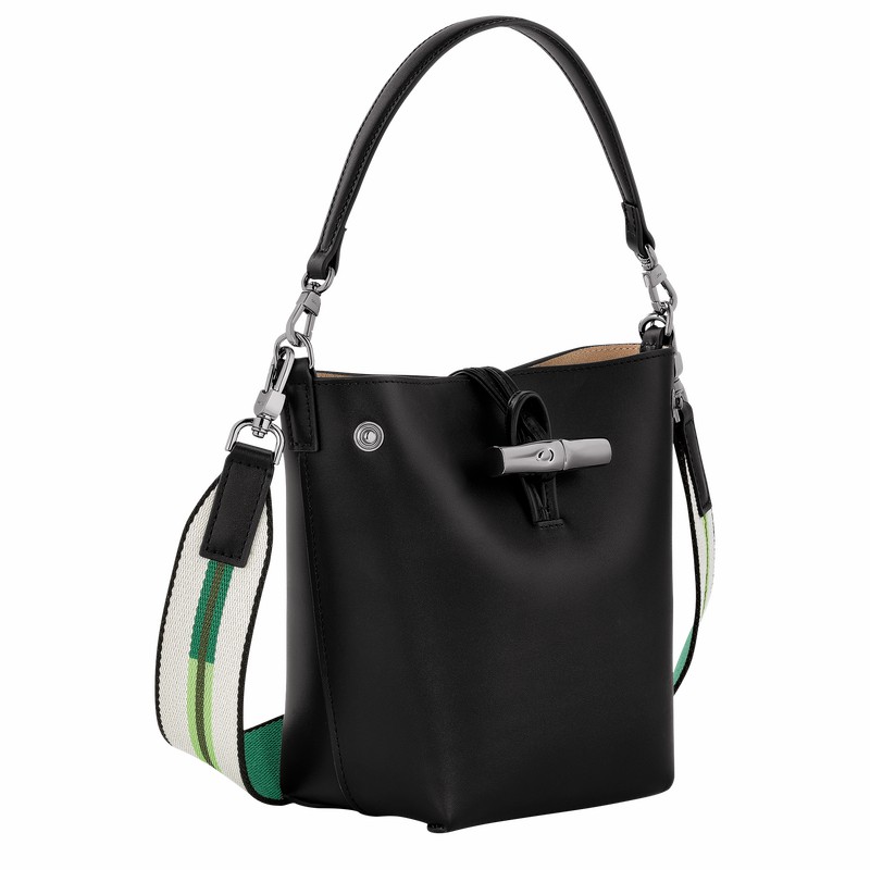 Longchamp Le Roseau XS Bucket bag - Leather Black | BUVZ68917