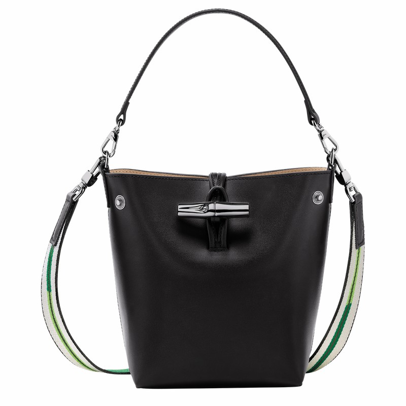 Longchamp Le Roseau XS Bucket bag - Leather Black | BUVZ68917