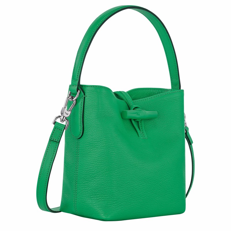 Longchamp Le Roseau XS Bucket bag - Leather Green | HJEX16840