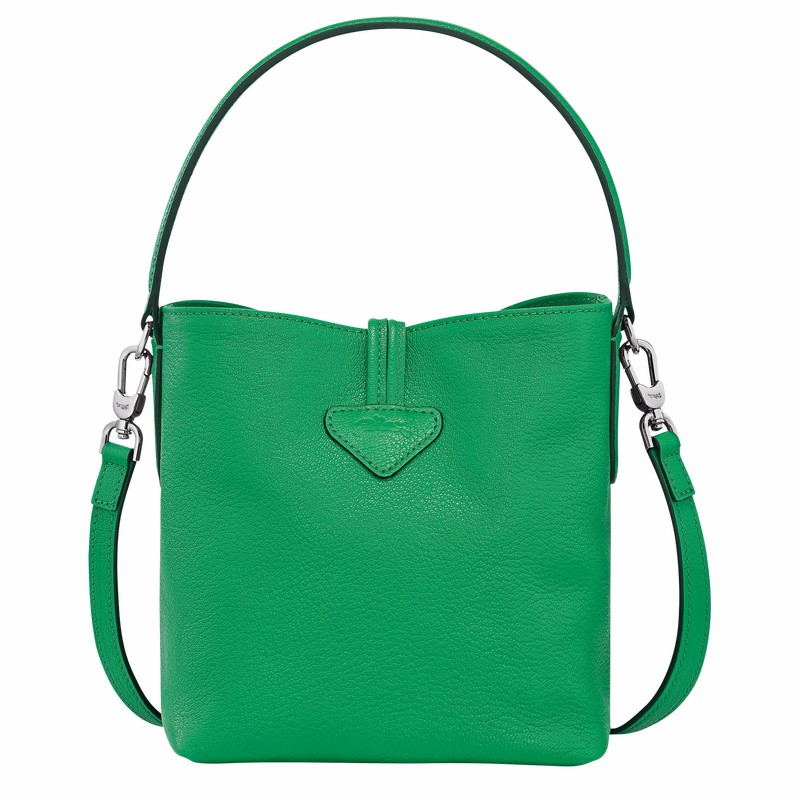 Longchamp Le Roseau XS Bucket bag - Leather Green | HJEX16840