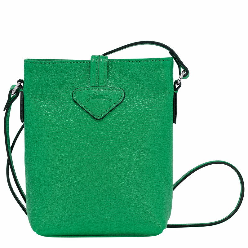 Longchamp Le Roseau XS Crossbody bag - Leather Green | ASPB49352