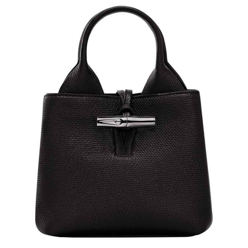 Longchamp Le Roseau XS Handbag - Leather Black | IVAW43967