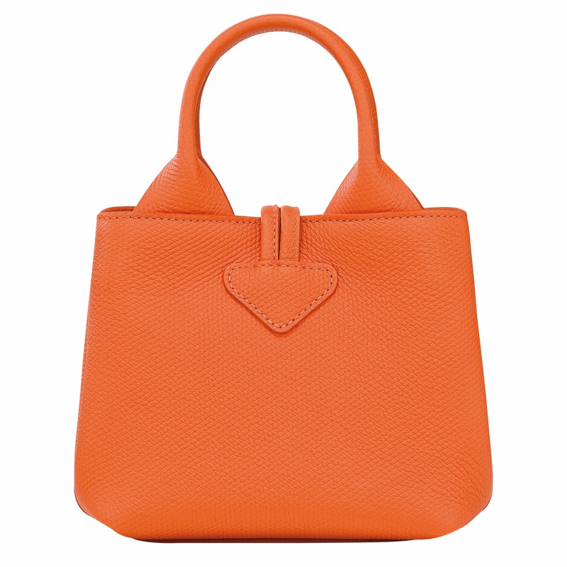 Longchamp Le Roseau XS Handbag - Leather Orange | XMBF86940