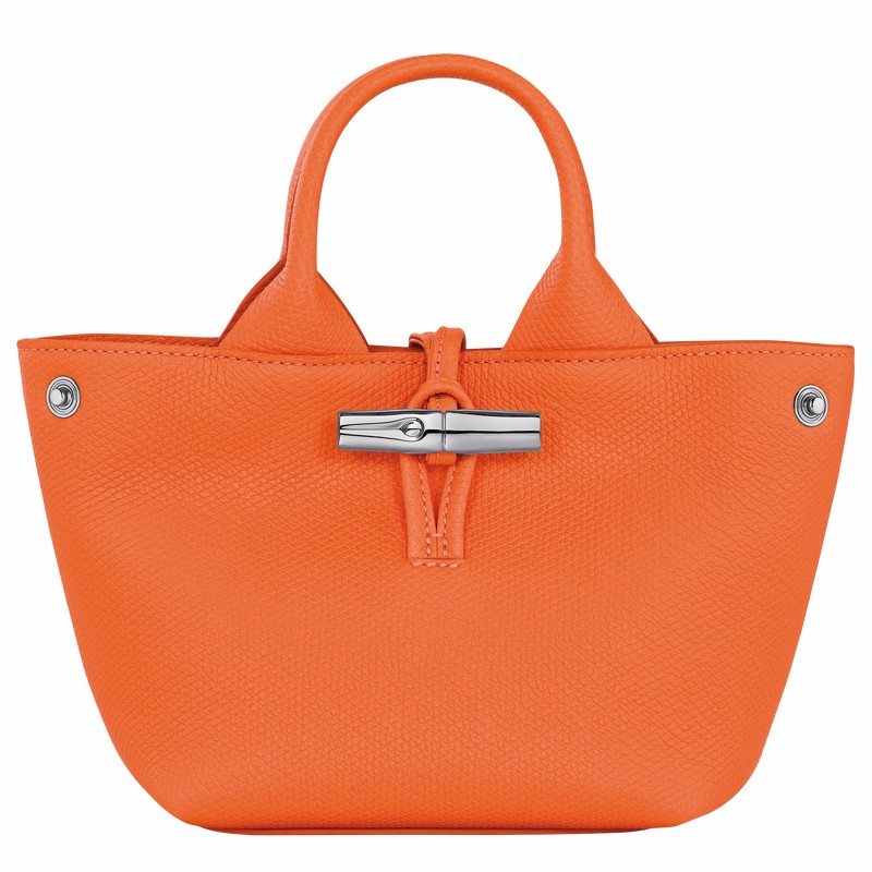 Longchamp Le Roseau XS Handbag - Leather Orange | XMBF86940