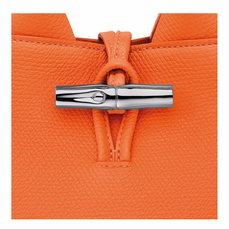 Longchamp Le Roseau XS Handbag - Leather Orange | XMBF86940