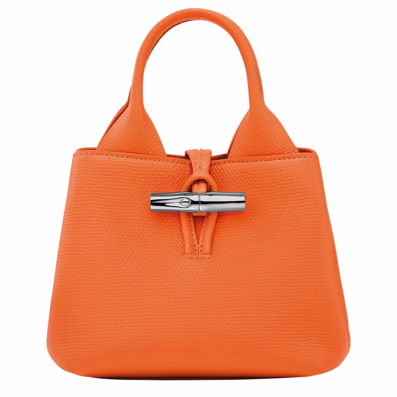 Longchamp Le Roseau XS Handbag - Leather Orange | XMBF86940