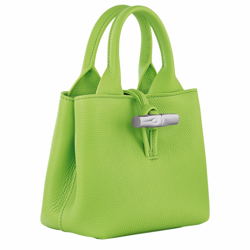 Longchamp Le Roseau XS Handbag - Leather Green Light | PGAQ06517