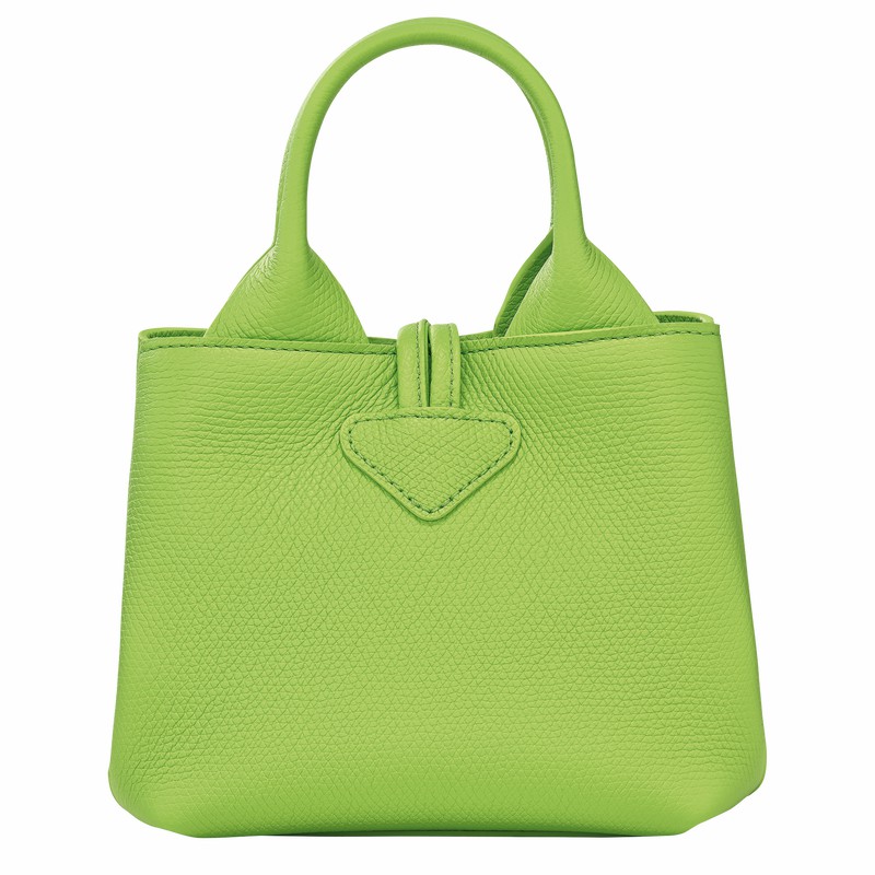 Longchamp Le Roseau XS Handbag - Leather Green Light | PGAQ06517