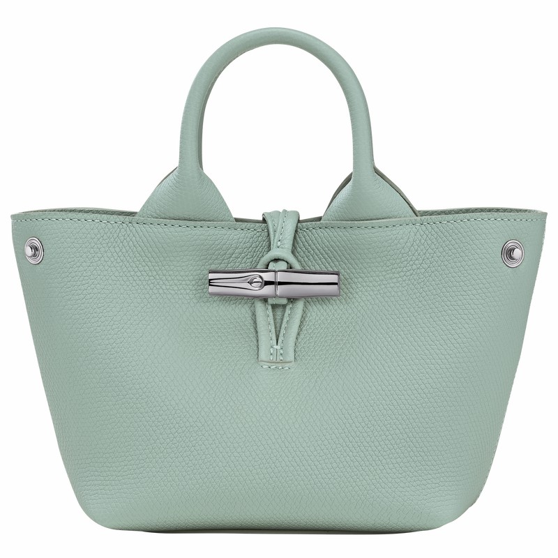 Longchamp Le Roseau XS Handbag - Leather Celadon | WMER01265