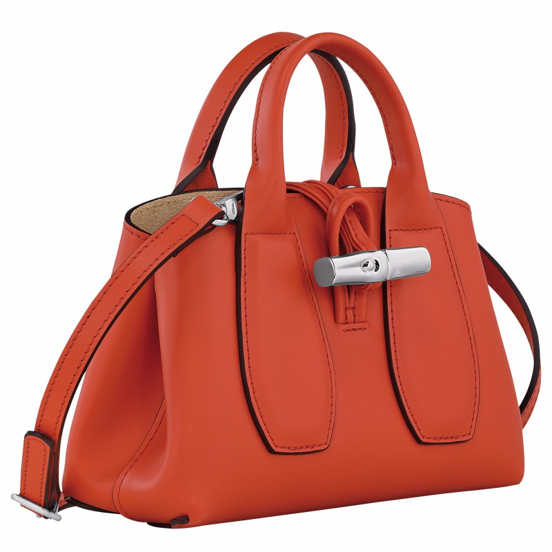 Longchamp Le Roseau XS Handbag - Leather Orange | EOZA83691