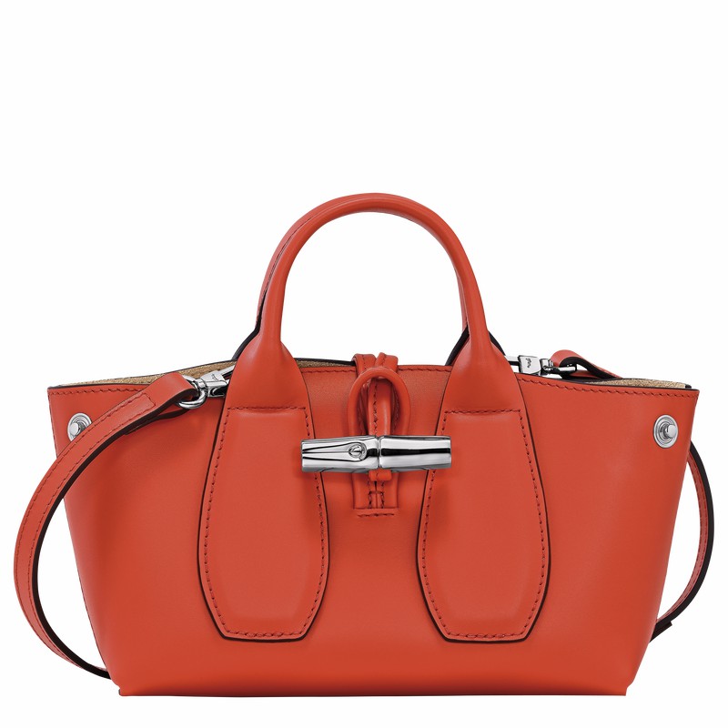 Longchamp Le Roseau XS Handbag - Leather Orange | EOZA83691