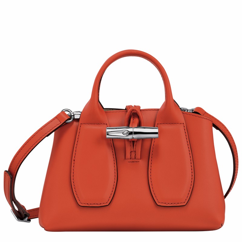 Longchamp Le Roseau XS Handbag - Leather Orange | EOZA83691