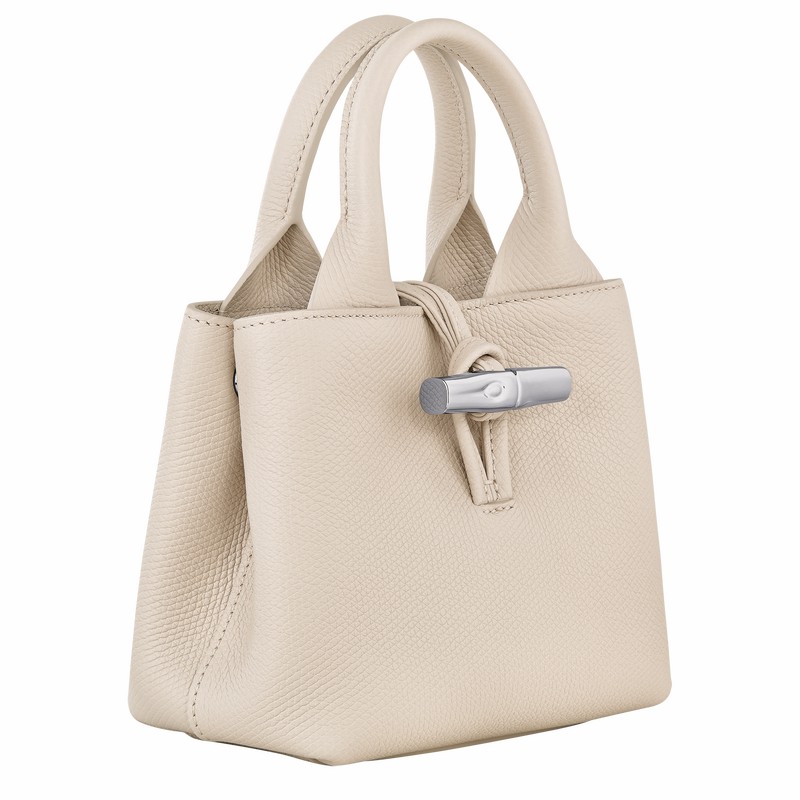 Longchamp Le Roseau XS Handbag - Leather White | BPCG48376