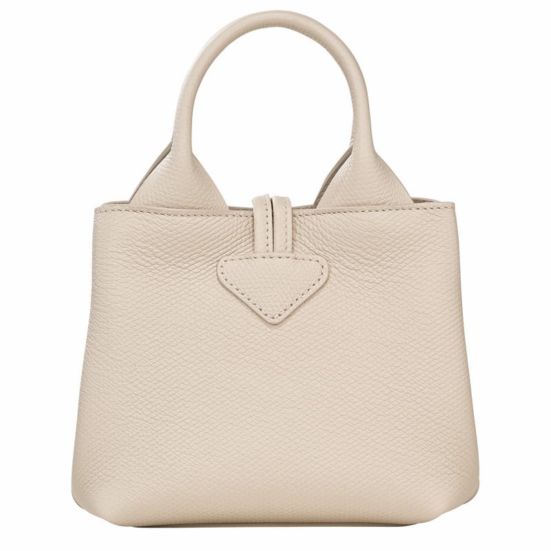 Longchamp Le Roseau XS Handbag - Leather White | BPCG48376