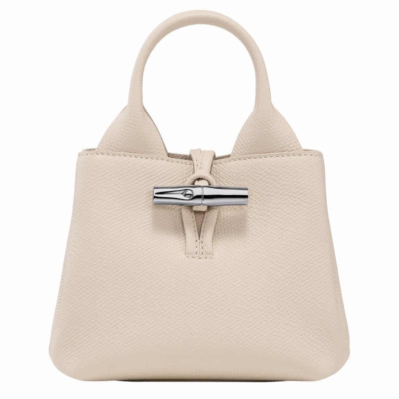 Longchamp Le Roseau XS Handbag - Leather White | BPCG48376