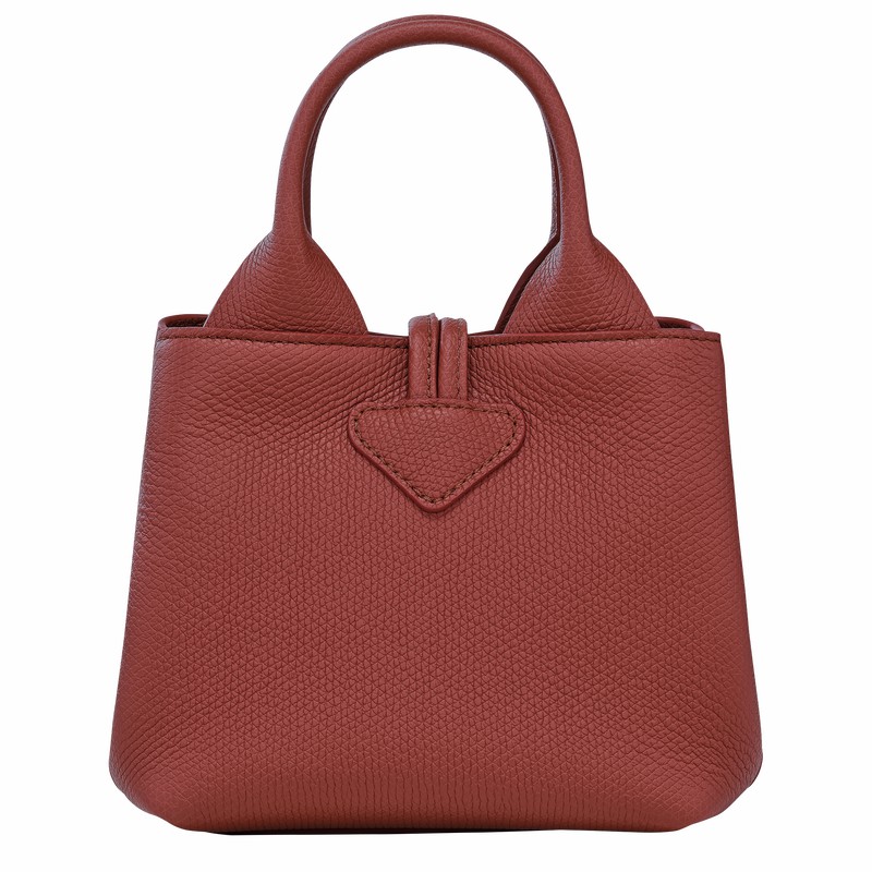 Longchamp Le Roseau XS Handbag - Leather Brown | YHKB79482