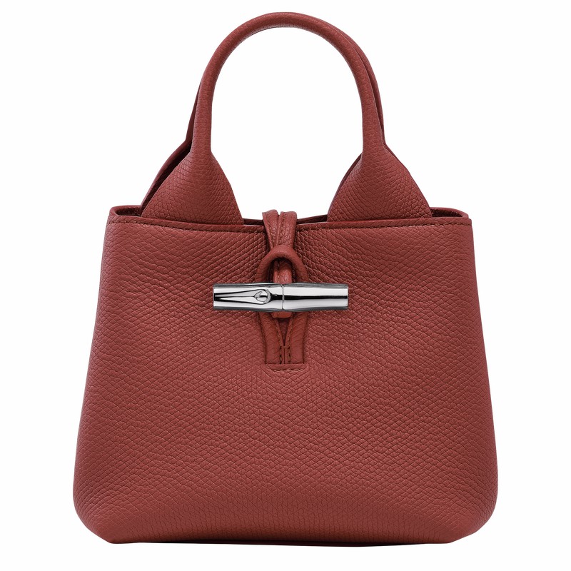 Longchamp Le Roseau XS Handbag - Leather Brown | YHKB79482