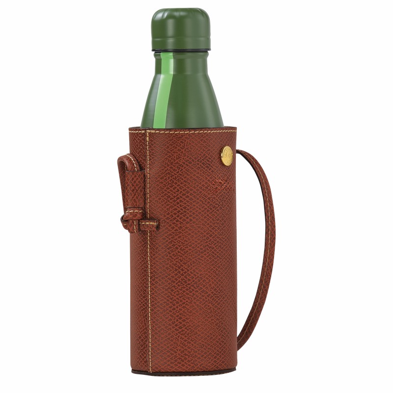 Longchamp ÉPURE Bottle holder - Leather Brown | ULTS95120