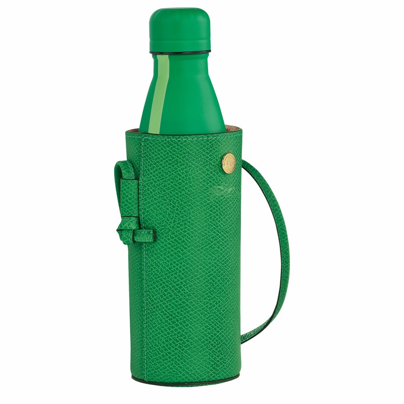 Longchamp ÉPURE Bottle holder - Leather Green | VIUA79536