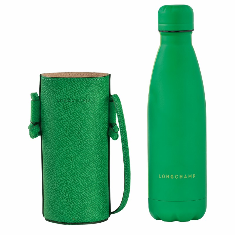 Longchamp ÉPURE Bottle holder - Leather Green | VIUA79536