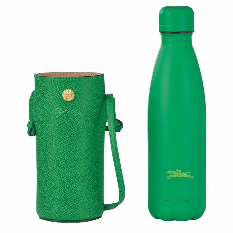 Longchamp ÉPURE Bottle holder - Leather Green | VIUA79536