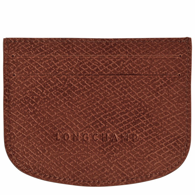 Longchamp ÉPURE Card holder - Leather Brown | LUFS48273