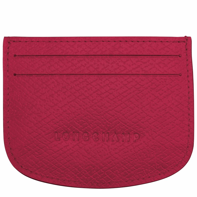 Longchamp ÉPURE Card holder - Leather Fuchsia | ZNEP32978