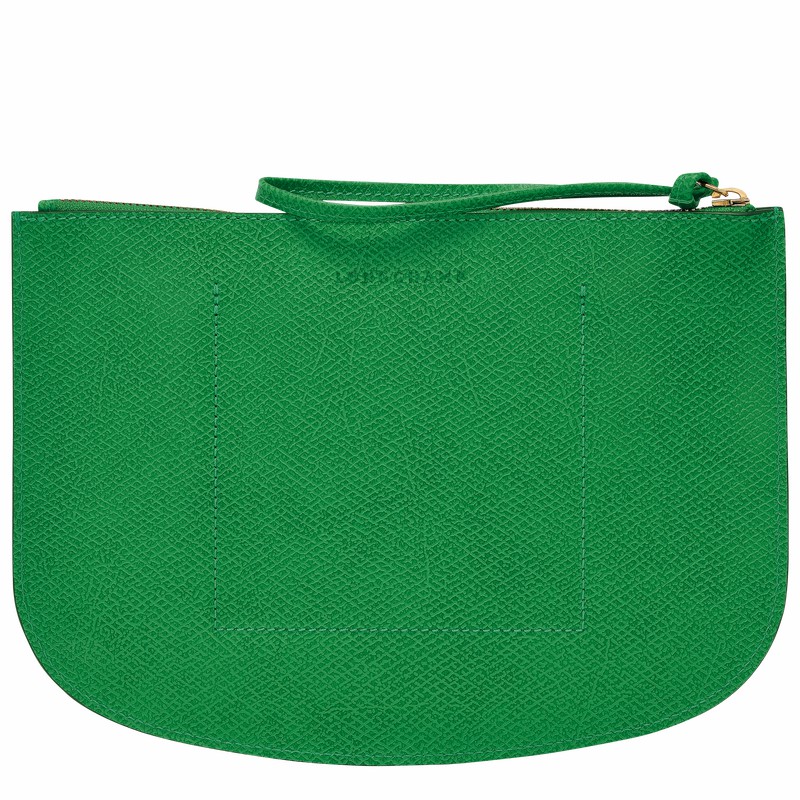 Longchamp ÉPURE Pouch - Leather Green | PBLF72531