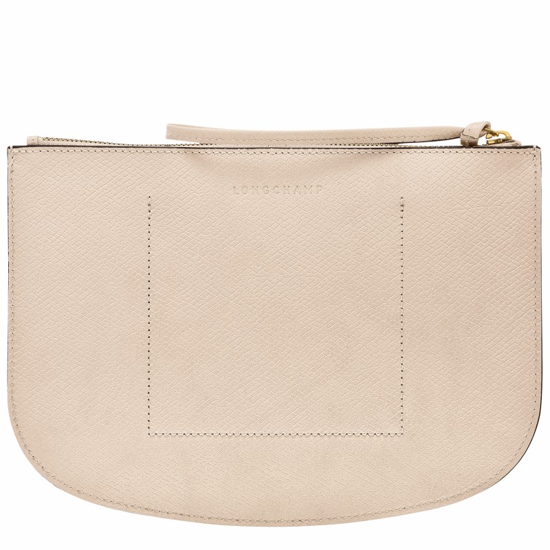 Longchamp ÉPURE Pouch - Leather White | VFKN75198