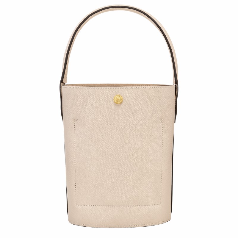 Longchamp ÉPURE S Bucket bag - Leather White | OAQJ23469