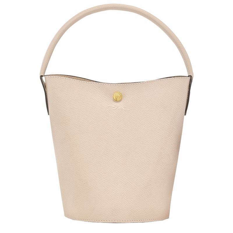 Longchamp ÉPURE S Bucket bag - Leather White | OAQJ23469