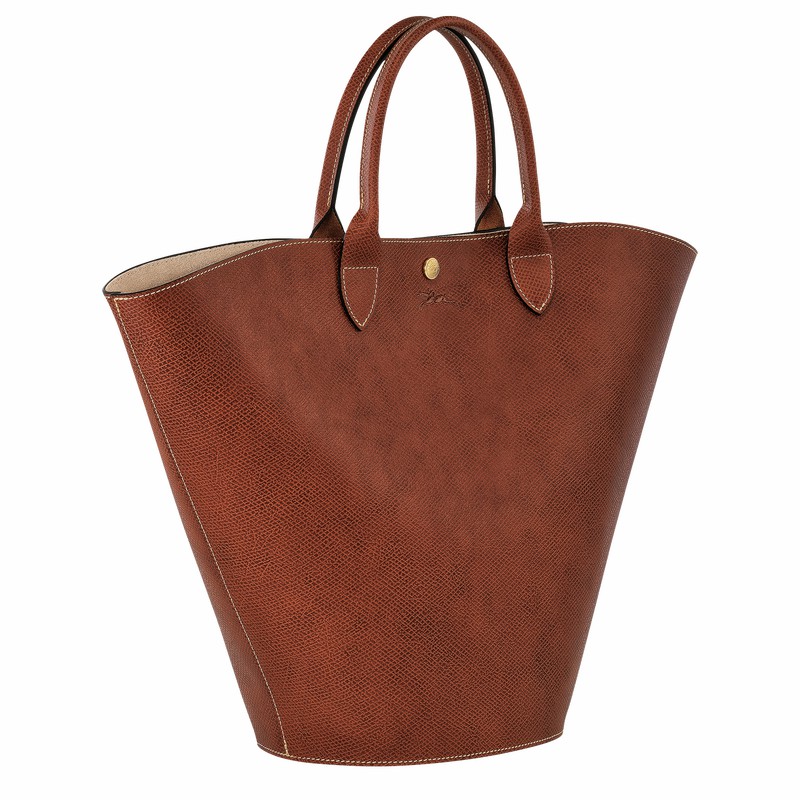 Longchamp ÉPURE XL Tote bag - Leather Brown | RCOY32705