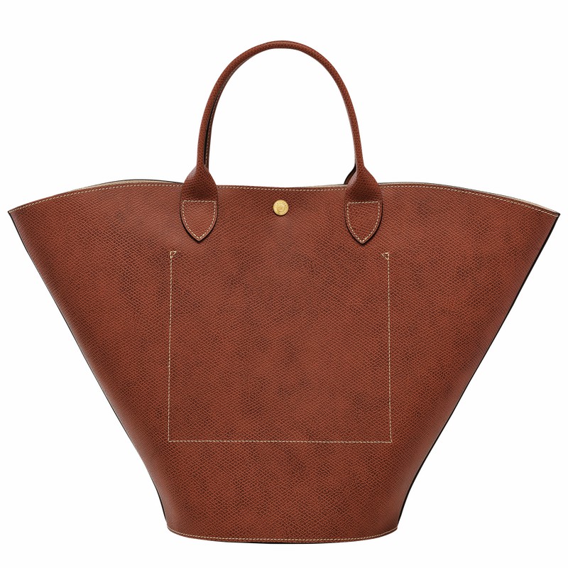 Longchamp ÉPURE XL Tote bag - Leather Brown | RCOY32705