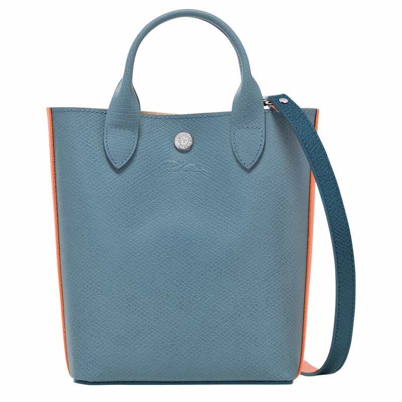 Longchamp ÉPURE XS Tote bag - Leather Blue | HWFJ61837