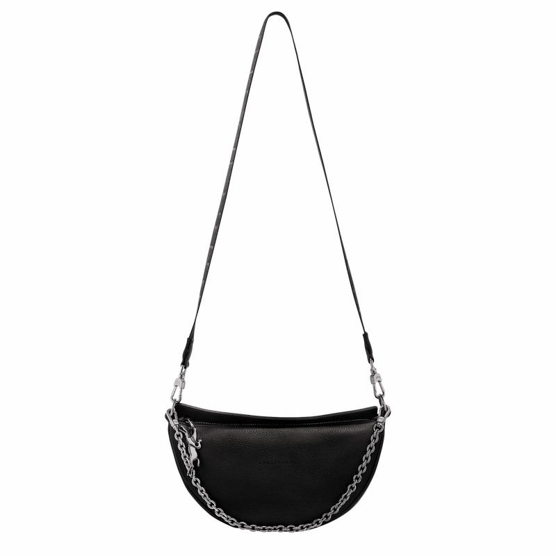 Longchamp Smile S Crossbody bag - Leather Black | ZSAO93567