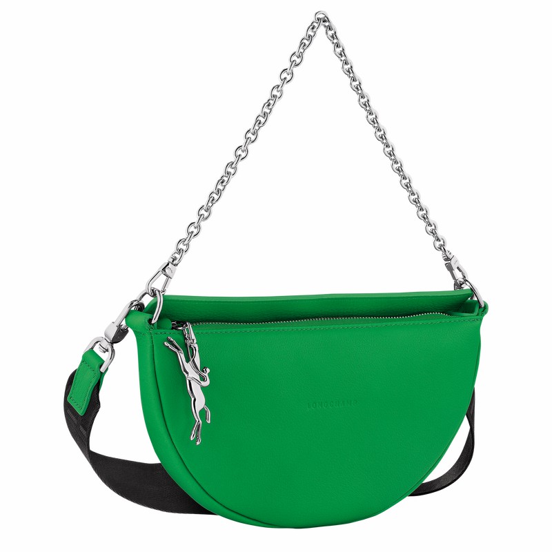 Longchamp Smile S Crossbody bag - Leather Green | VYKF97510