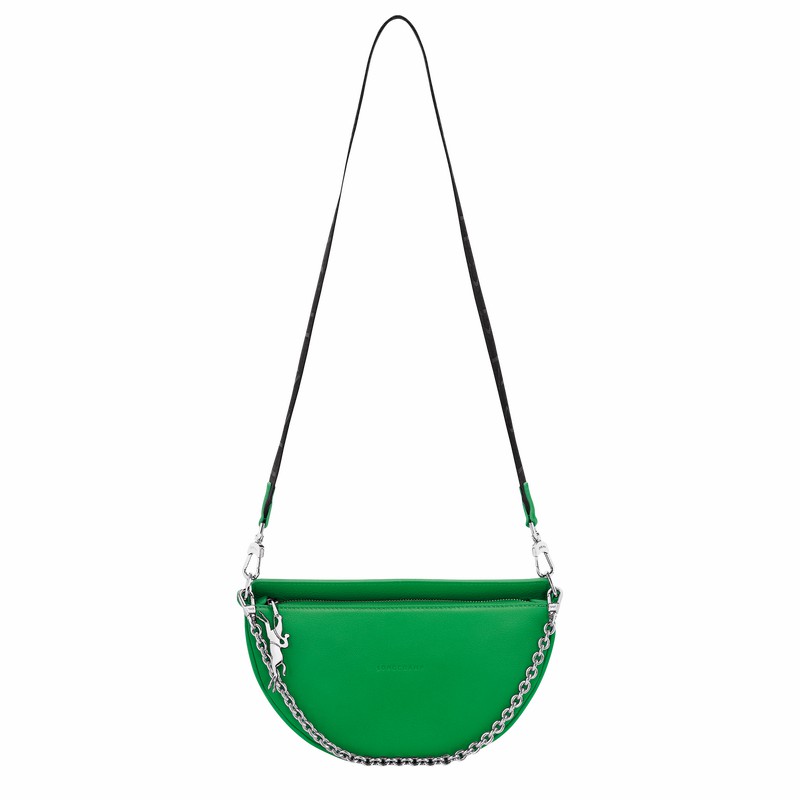 Longchamp Smile S Crossbody bag - Leather Green | VYKF97510