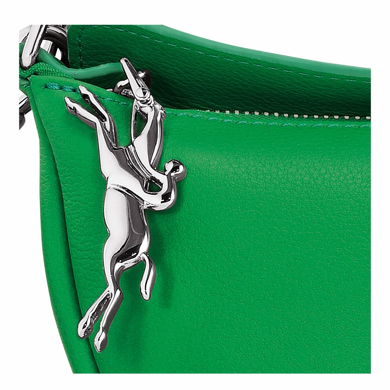 Longchamp Smile S Crossbody bag - Leather Green | VYKF97510