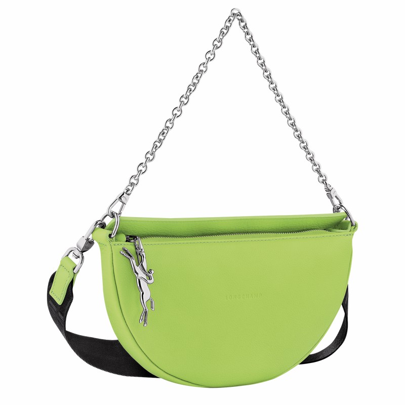 Longchamp Smile S Crossbody bag - Leather Green Light | UGJM37580