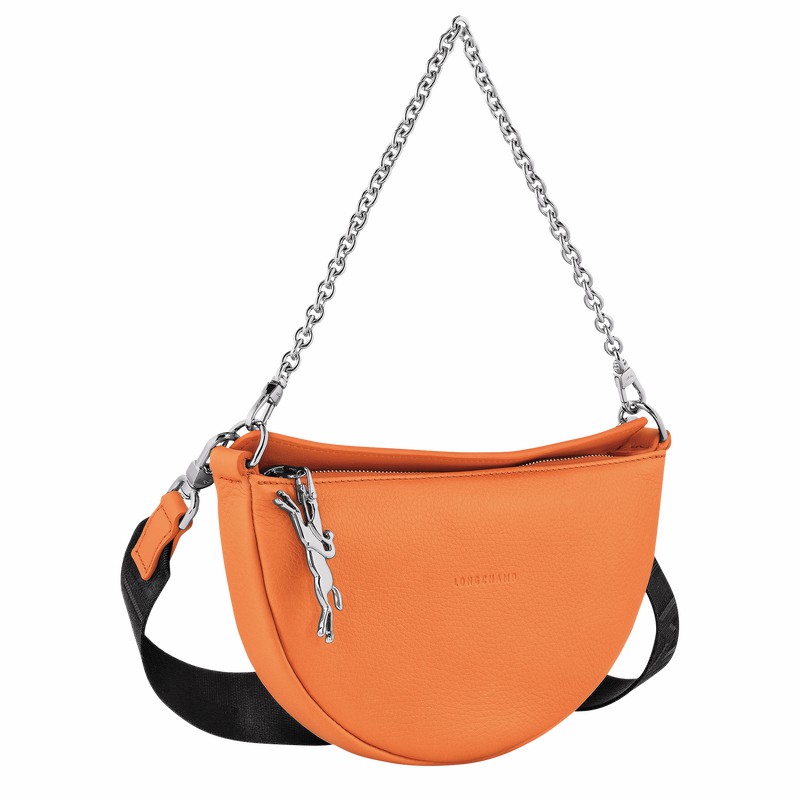 Longchamp Smile S Crossbody bag - Leather Orange | XFCJ78405