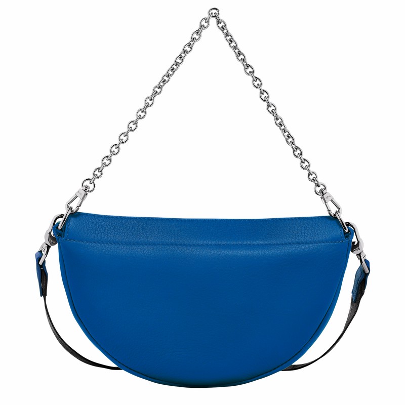 Longchamp Smile S Crossbody bag - Leather Blue | KWAY01837