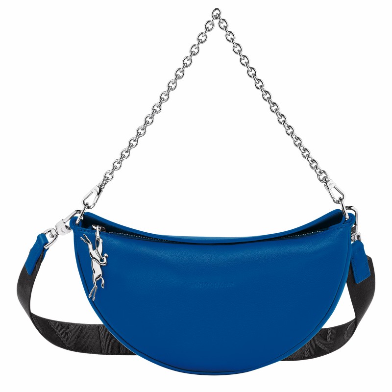 Longchamp Smile S Crossbody bag - Leather Blue | KWAY01837